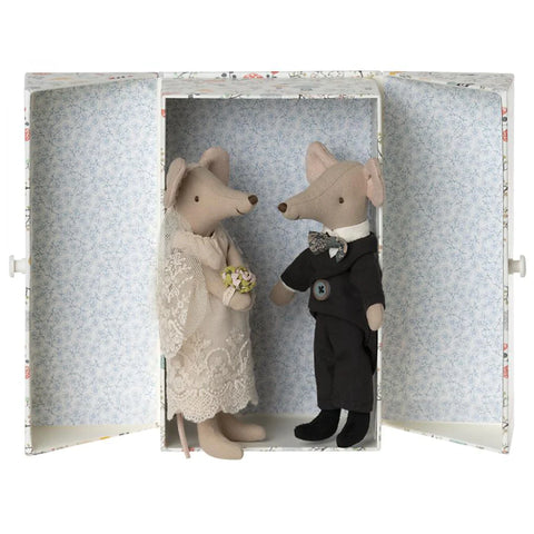 Maileg wedding mice couple in box gift set