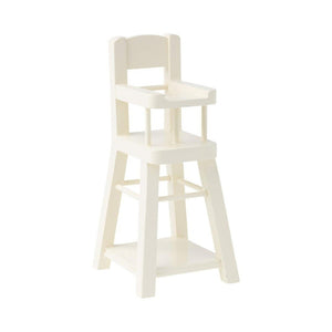 maileg high chair for micro babies, off-white