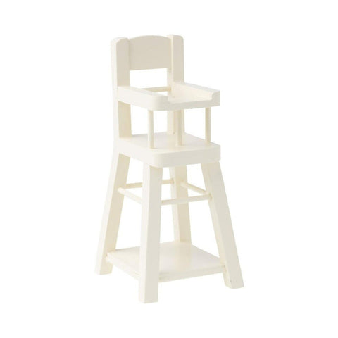 maileg high chair for micro babies, off-white