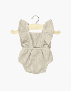 Minikane Lou doll romper in French waffle cotton