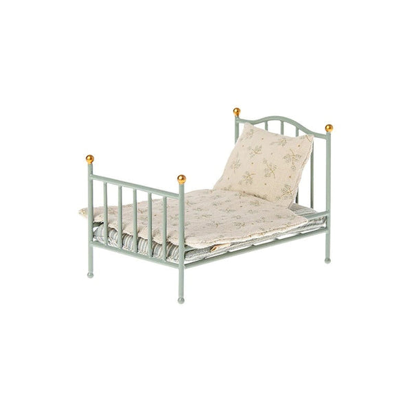 maileg vintage bed for mouse, mint