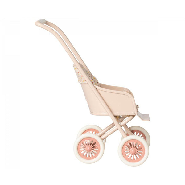 Maileg micro stroller pram powder pink