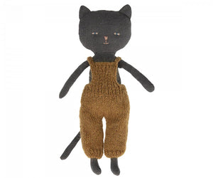 maileg chatton kitten wearing knitwear black