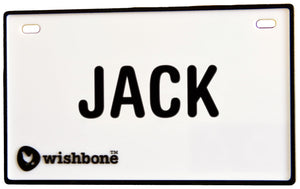 wishbone customizable nameplate