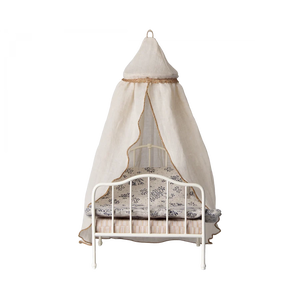 maileg miniature bed canopy cream