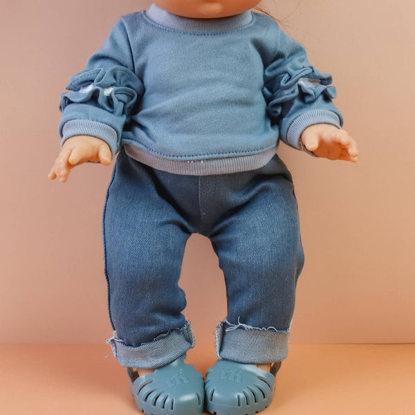 Tiny Harlow denim doll clothing set