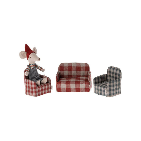 maileg mouse couch red