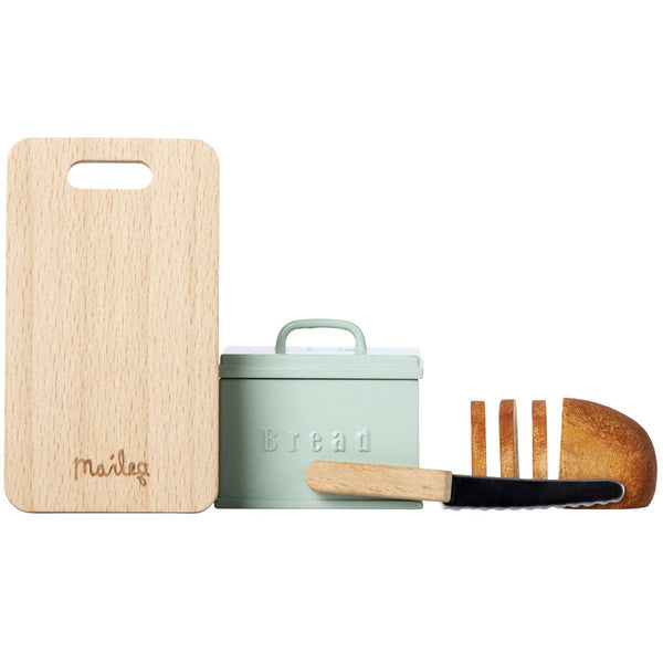 maileg bread box with cutting board and knife