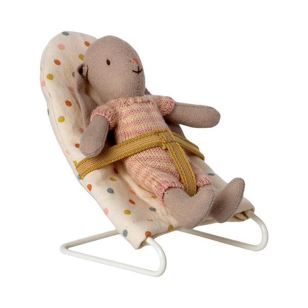 maileg micro babysitter bouncy chair dots