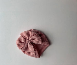 doll bow turban by My Niayah Lace blush