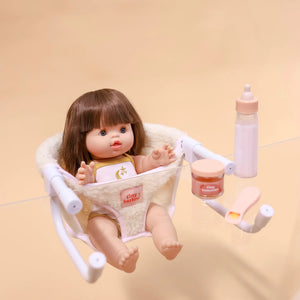 Tiny Harlow sherpa doll feeding chair