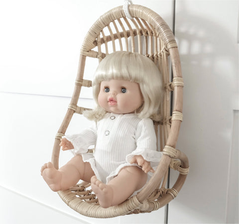 Poppie rattan doll size egg chair