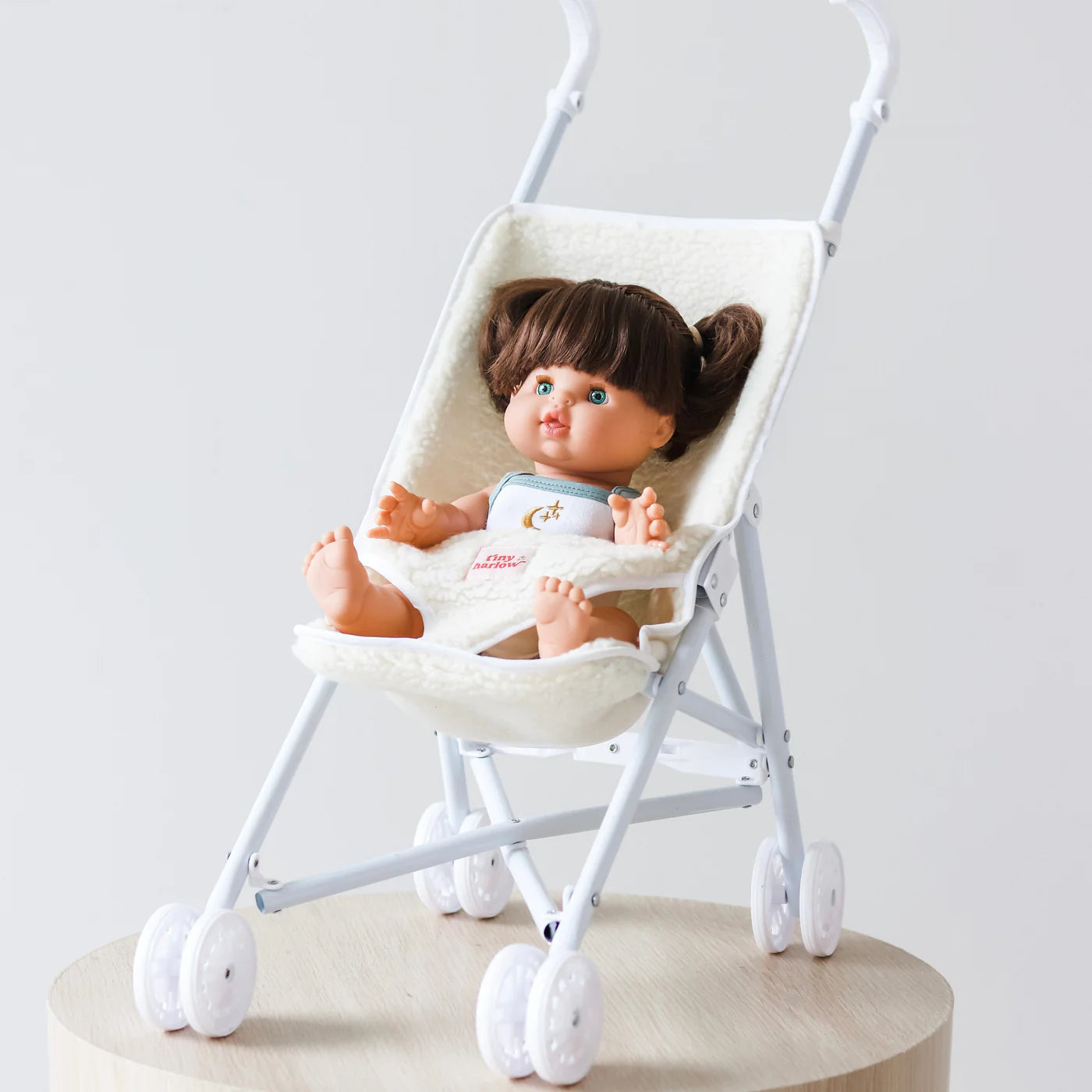 Tiny Harlow sherpa doll stroller –