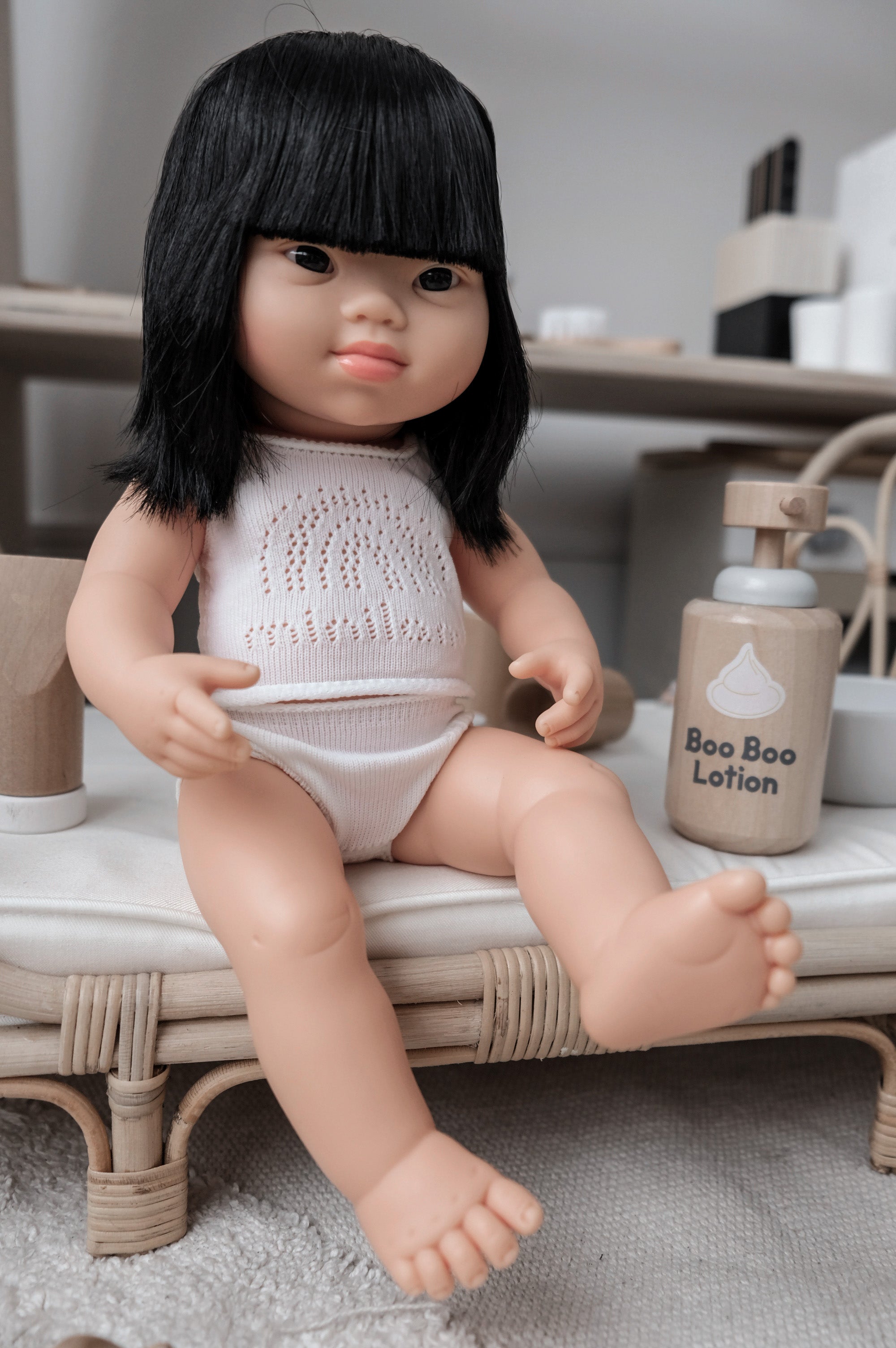 Miniland doll Asian girl with Down Syndrome 38 cm –