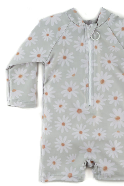 "emma" daisy print upf50+ rashguard swim suit