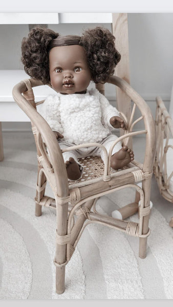 Poppie rattan doll high chair