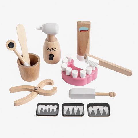 wooden dentist set by make me iconic