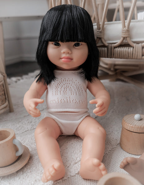 Miniland doll Asian girl with Down Syndrome 38 cm