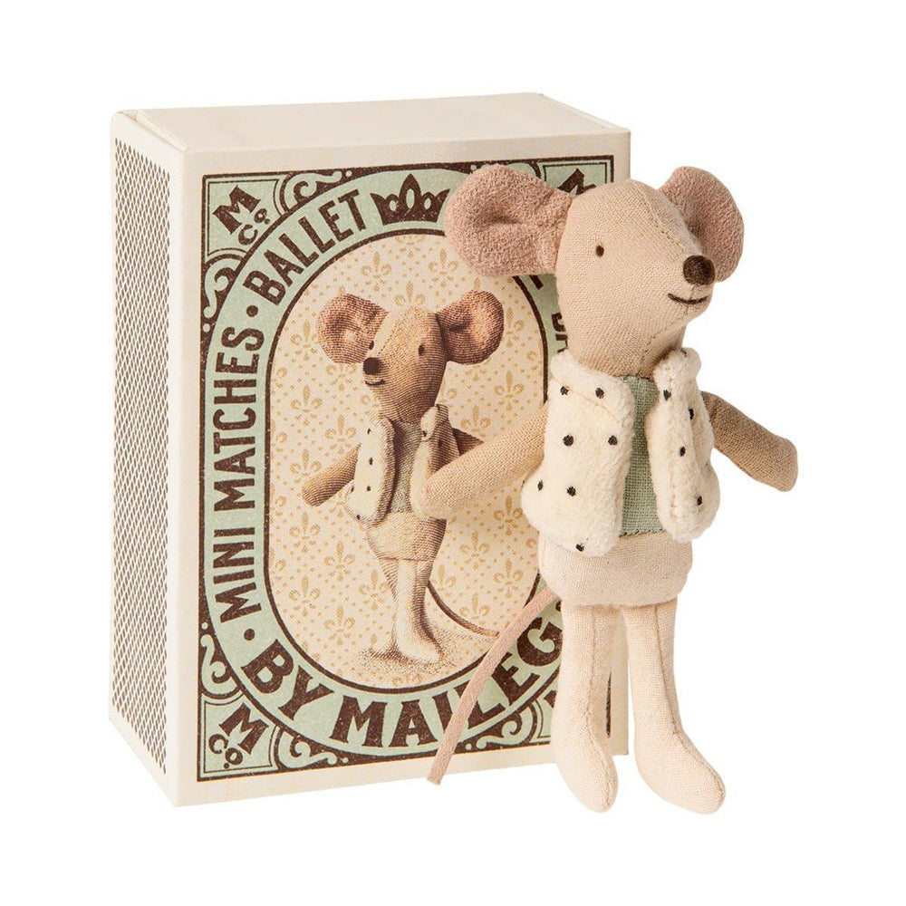 maileg dancer in matchbox, little brother mouse
