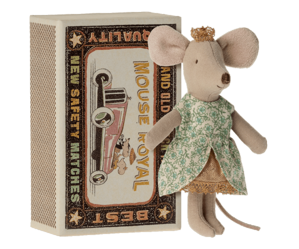 maileg princess little sister mouse in matchbox
