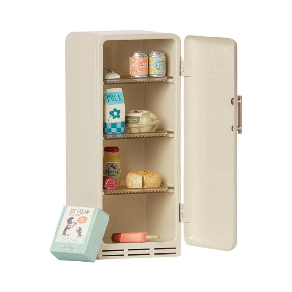 maileg miniature fridge, off white